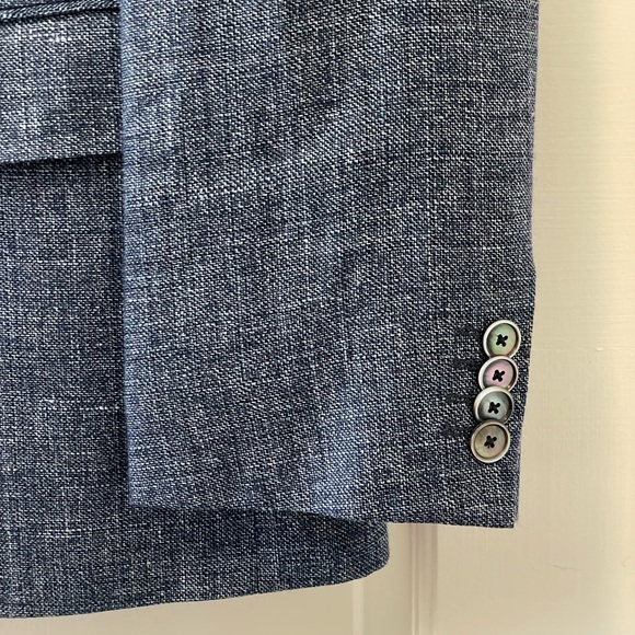 Blue Hugo Boss Men’s Linen Blazer size 40S - Picture 4 of 8
